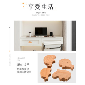 Wooden Handle Novelty Shape Cabinet <b>Door</b> Knob Durable <b>Rustic</b> Style - Product Image 4
