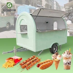 Catering Mobile Food Scooter Equipo de cocina Hot Dog Cart Yellow Food Truck <span class=keywords><strong>Caravan</strong></span> Coffee Kiosk para <span class=keywords><strong>la</strong></span> venta - Product Image 1