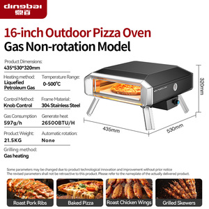 Nuovo <span class=keywords><strong>Forno</strong></span> per <span class=keywords><strong>Pizza</strong></span> a Gas Portatile da 16 Pollici per Uso Commerciale e Domestico con <span class=keywords><strong>Pietra</strong></span> Rotante Facile da Usare - Product Image 2