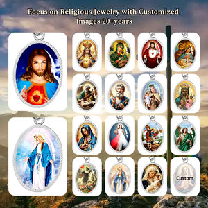 GIVELUCK Ciondolo a Cuore di Gesù in Acciaio Inossidabile per Donna, Regalo Religioso per Matrimonio, Fidanzamento, Anniversario - Product Image 5