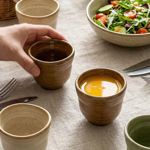 ถ้วยชาเซรามิกสไตล์ญี่ปุ่น ถ้วยกาแฟเอสเพรสโซ่เซรามิกทรงไม่สมมาตร สำหรับใช้ในบ้านและร้านอาหาร - Product Image 2