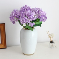 Fleurs d'hortensia artificielles en latex à toucher réel, bouquet d'hortensia en soie simulée pour mariage, décoration de maison et événements, vente en gros
