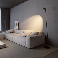 Lampe de sol Aisilan en métal et fibre de verre, gradation intelligente à 360° °   Lampe sur pied à têtes rotatives avec base stable