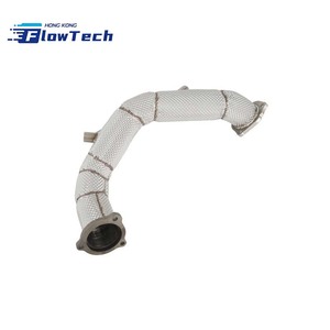 Tubería de Escape de Alto Flujo de Acero Inoxidable T304 con Protector Térmico para Audi Q8 y VW Touareg 3.0T EA839 – Instalación Directa - Product Image 4