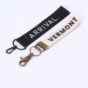 พวงกุญแจผ้าไนลอนโพลีเอสเตอร์แบบทอสั่งทำพิเศษ พร้อมโลโก้แบรนด์รถจักรยานยนต์ เครื่องบิน และเครื่องบินเจ็ท - Product Image 1