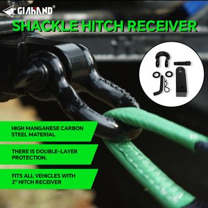 Receptor de enganche de remolque de 2 pulgadas con pasador de <span class=keywords><strong>5</strong></span>/8 pulgadas, grillete de anillo en D de 3/4, accesorios de remolque para camión, Jeep, remolque - Product Image 1