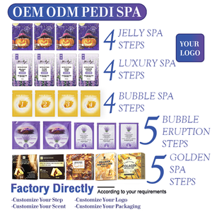 Spa de luxe pour ongles, kit de pédicure de salon, de <span class=keywords><strong>clinique</strong></span>, de spa, fabricant de parfum de perle, kit de pédicure en 5 étapes avec cristaux à bulles, spa pour les pieds dans une boîte - Product Image 6