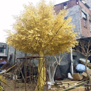 Large Artificial Banyan <strong>Tree</strong> 3m High Fiberglass Fake Plant with Green Leaves for Indoor or Outdoor <strong>Use</strong> - Product Image 3
