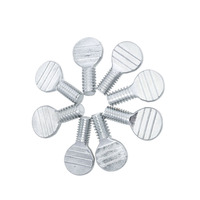 Vis de machine à tête cannelée en acier au carbone galvanisé, classe 4.8, 8.8, 10.9, 12.9, 5/16'', 7/16'', finition bleue ou blanche