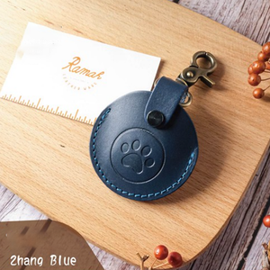 Porte-clés GSC avec empreintes de pattes d'animaux, étui rond pour clés, pendentif, porte-clés durable en cuir PU - Product Image 5