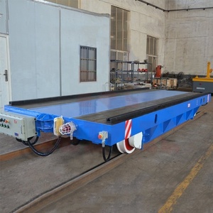 Nhiệm vụ nặng nề 20t trackway điện chuyển xe pin lithium điều khiển tùy chỉnh tốc độ đường sắt điện xe phẳng để bán - Product Image 6