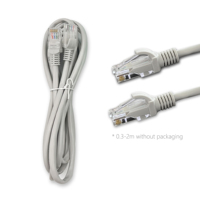 Kabel Patch Cord UTP CAT5e RJ45 Tanpa LOGO, Berkualitas CCA, dengan Jaket PVC, Konduktor Solid, Bersertifikasi, 0.3M-50M
