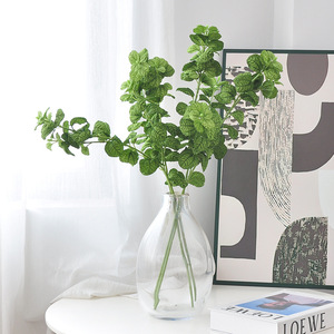 Feuilles de menthe artificielles Yoshinobu à longue tige, verdure pour vase, fleurs pour arrangement floral DIY - Product Image 5