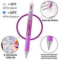 Stylos gel effaçables Grabie, pointe moyenne 0,7 mm, effaceurs intégrés, les erreurs disparaissent pour le dessin, l'écriture et la planification, couleurs assorties