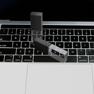 Disco de memoria USB de cristal con LOGOTIPO LED personalizado Llavero Unidad flash Memoria USB - Product Image 5