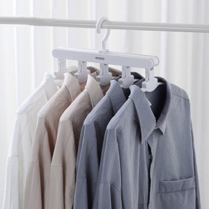 Dropshipping Ecoco 5 In 1 Wardrobe Coat Shelves Storage Organization Rotatable Collapsible Drying Clothes Hanger Rack