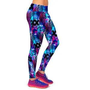 Leggins morbidi burrosi 235GSM colombiani stampa personalizzata 92% poliestere 8% Spandex Leggings Skintone a vita alta