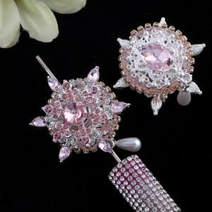 Nouveauté, perles en vrac en alliage pour le bricolage, diamant complet, flocon de neige rotatif, fabrication de bracelets pour la sortie d'air de voiture - Product Image 5