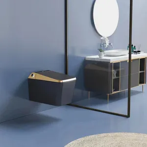 Salle de bain en céramique Intelligent Pulse Tankless Toilettes intelligentes suspendues au mur