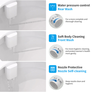 Ultra Slim <strong>ABS</strong> <strong>Plastic</strong> Dual Nozzles Non-Electric Fresh Water <strong>Bidet</strong> Attachment Self-Cleaning Feature Cold Water Toilet Seat <strong>Spray</strong> - Product Image 4
