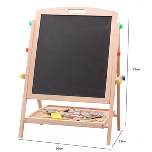 Pizarra pequeña de <span class=keywords><strong>doble</strong></span> cara para niños, tablero de dibujo de madera, <span class=keywords><strong>caballete</strong></span> de madera para preescolar - Product Image 2