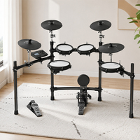 NUX DM300 Professional Electronic Drum Set with Metal Components Double Layer Design Adjustable Features