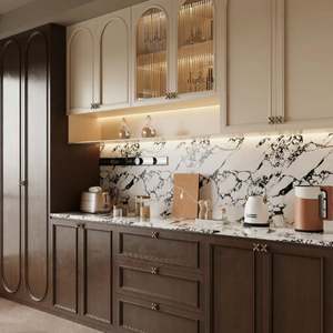 Armoires de rangement de cuisine de villa sur mesure, buffet moderne, meuble de rangement, salle à manger - Product Image 1