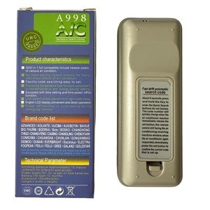 Télécommande universelle pour climatiseur Jiupu A998, version anglaise, 5000 codes en 1, recherche de code, économie d'énergie - Product Image 1