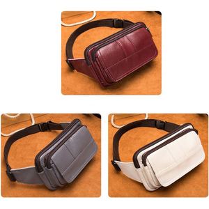 Riñonera Unisex de Cuero Genuino Estilo Vintage con Cierre de Cremallera, Bolsa Impermeable para Hombre y Mujer - Product Image 6