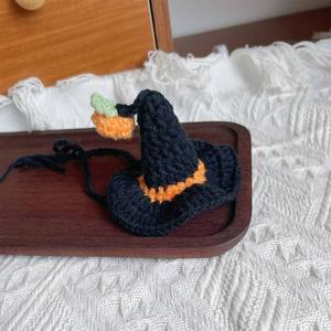 Conjunto de Ganchillo de Calabaza y Bruja de Halloween Tejido a Mano, Accesorios de Cosplay para Muñecos de Peluche, Fiestas y Halloween - Product Image 4