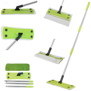Mopa Plana OKKiHOME para Limpieza de Pisos con Mango Largo, Mopa Húmeda y Seca, Herramienta de Limpieza para Pisos de Madera, Azulejos, Laminado y Mármol - Product Image 1