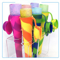 Tubes de fabrication de sucettes glacées sans Bpa de qualité alimentaire avec couvercles, paquet de 6 moules à sucettes glacées maison réutilisables en silicone