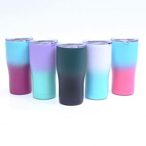 30oz Curve Tumbler <b>Double</b> <b>Wall</b> Vacuum Insulated Stainless Steel Thermal Mug with 2 in 1 Lid Gift <b>Box</b> - Product Image 3
