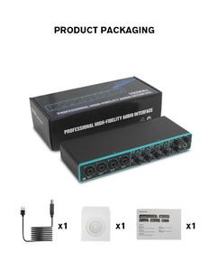 Interfaz de Audio OEM de 4 Entradas, 24 Bits, 192 kHz, Mezcladora, Consola para DJ, Grabación en Estudio, Podcasting, Tarjeta de Sonido en Vivo - Product Image 5