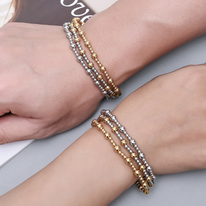 <span class=keywords><strong>Bracelet</strong></span> en acier inoxydable pour <span class=keywords><strong>homme</strong></span> et femme, <span class=keywords><strong>bracelet</strong></span> élastique en <span class=keywords><strong>or</strong></span> <span class=keywords><strong>18</strong></span> <span class=keywords><strong>carats</strong></span> de haute qualité, classique, fourniture AMZ - Product Image 1