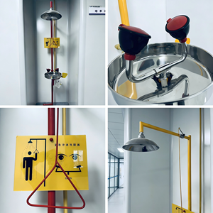 Estación de <span class=keywords><strong>Ducha</strong></span> de <span class=keywords><strong>Emergencia</strong></span>, <span class=keywords><strong>Ducha</strong></span> de Seguridad para <span class=keywords><strong>Laboratorio</strong></span>, <span class=keywords><strong>Ducha</strong></span> de Seguridad Combinada con Lavaojos de Acero Inoxidable para Protección Personal - Product Image 5