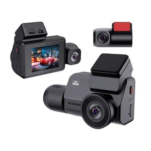 Beste Drie Camera 'S 2 Inch 3 Lens Auto Dvr Drievoudige Lens Auto Camera Hd 4K 1080P Dashcam 170 Graden Groothoek Auto Zwarte Doos