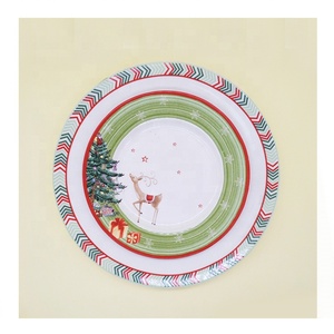 Santa Claus alce pequeño árbol de Navidad de color de la placa de la cena - Product Image 4
