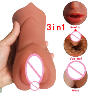 Masturbateur masculin manuel réaliste 3 canaux de haute qualité avec moule de hanche réaliste pour le <span class=keywords><strong>vagin</strong></span>, l'anus et la bouche, pour jouets sexuels masculins - Product Image 3