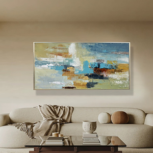 ภาพวาดนามธรรมทำด้วยมือที่สร้างขึ้นโดยมีเอกลักษณ์โดดเด่นด้วยสีสันที่โดดเด่นและรูป<span class=keywords><strong>แบบ</strong></span>ไดนามิกเพื่อเพิ่มพื้นที่อยู่อาศัยของคุณด้วยงานศิลปะ - Product Image 6