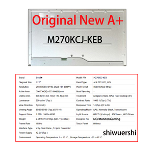 Écran LCD A+ 27 pouces M270KCJ L5B M270KCJ L5E M270KCJ L5Z M270KCJ K7B M270KCJ K7E M270KCJ KEB M270KCJ P02 M270KCJ Q7B M270KCJ P8B - Product Image 3