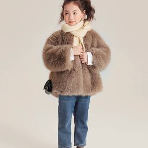 Giacca in Peluche alla Moda in Stile Coreano - <span class=keywords><strong>Cappotto</strong></span> per Bambini e Bambine Senza Bottoni, Spesso e Caldo, in <span class=keywords><strong>Pelliccia</strong></span> Sintetica - Product Image 3