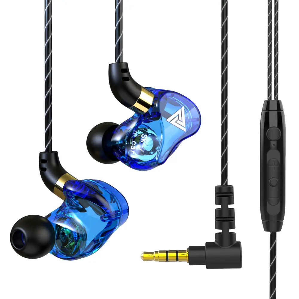 2023 nueva electrónica AUX Crystal auriculares con cable con micrófono Bass Dynamic Monitor auriculares para Apple PC Gaming In-ear auriculares