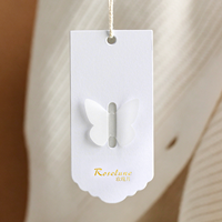 Nouvelle Étiquette Papillon 3D Personnalisée pour Magasin de Vêtements, Étiquette Créative Vintage, Conception Originale