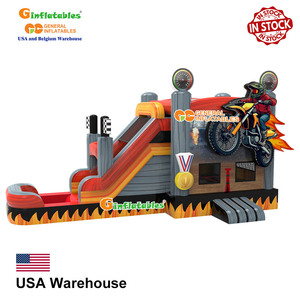 Entrega en 5-10 Días desde Almacén en EE. UU., Casa Inflable con Temática de Motores, <span class=keywords><strong>Castillo</strong></span> Inflable, Combo Inflable - Product Image 2