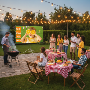 Écran de <span class=keywords><strong>projection</strong></span> portable pliable rapide 120 pouces 16:9 pour cinéma en plein air, <span class=keywords><strong>toile</strong></span> de <span class=keywords><strong>projection</strong></span> arrière pour vidéoprojecteur intérieur - Product Image 2