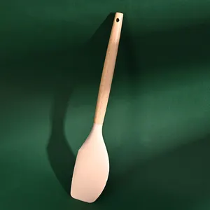 12 pièces accessoires de cuisine en silicone outils ustensiles de cuisine en silicone ensemble d'ustensiles de cuisine avec manche en bois