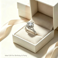 Bagues en laiton plaqué platine, pierres étincelantes élégantes pour les fêtes d'anniversaire, les mariages, les anniversaires de mariage, bijoux de mode, cadeaux