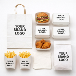 Conjunto <span class=keywords><strong>de</strong></span> Soluciones <span class=keywords><strong>de</strong></span> Empaquetado <span class=keywords><strong>de</strong></span> Comida Rápida Personalizadas en Color Blanco |   Bolsas <span class=keywords><strong>de</strong></span> Papel, <span class=keywords><strong>Cajas</strong></span> <span class=keywords><strong>para</strong></span> Hamburguesas, <span class=keywords><strong>Cajas</strong></span> <span class=keywords><strong>para</strong></span> Llevar y Vasos con Logotipo HONPAK - Product Image 3