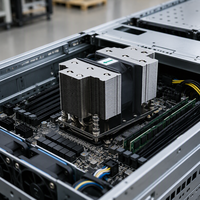 KYL1718-2UA Pendingin CPU Server Aktif 2U untuk AMD EPYC 4004 dan Ryzen 7000, LGA1718, TDP 170W, Kipas 60mm 14000RPM